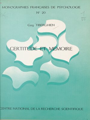cover image of Certitude et mémoire